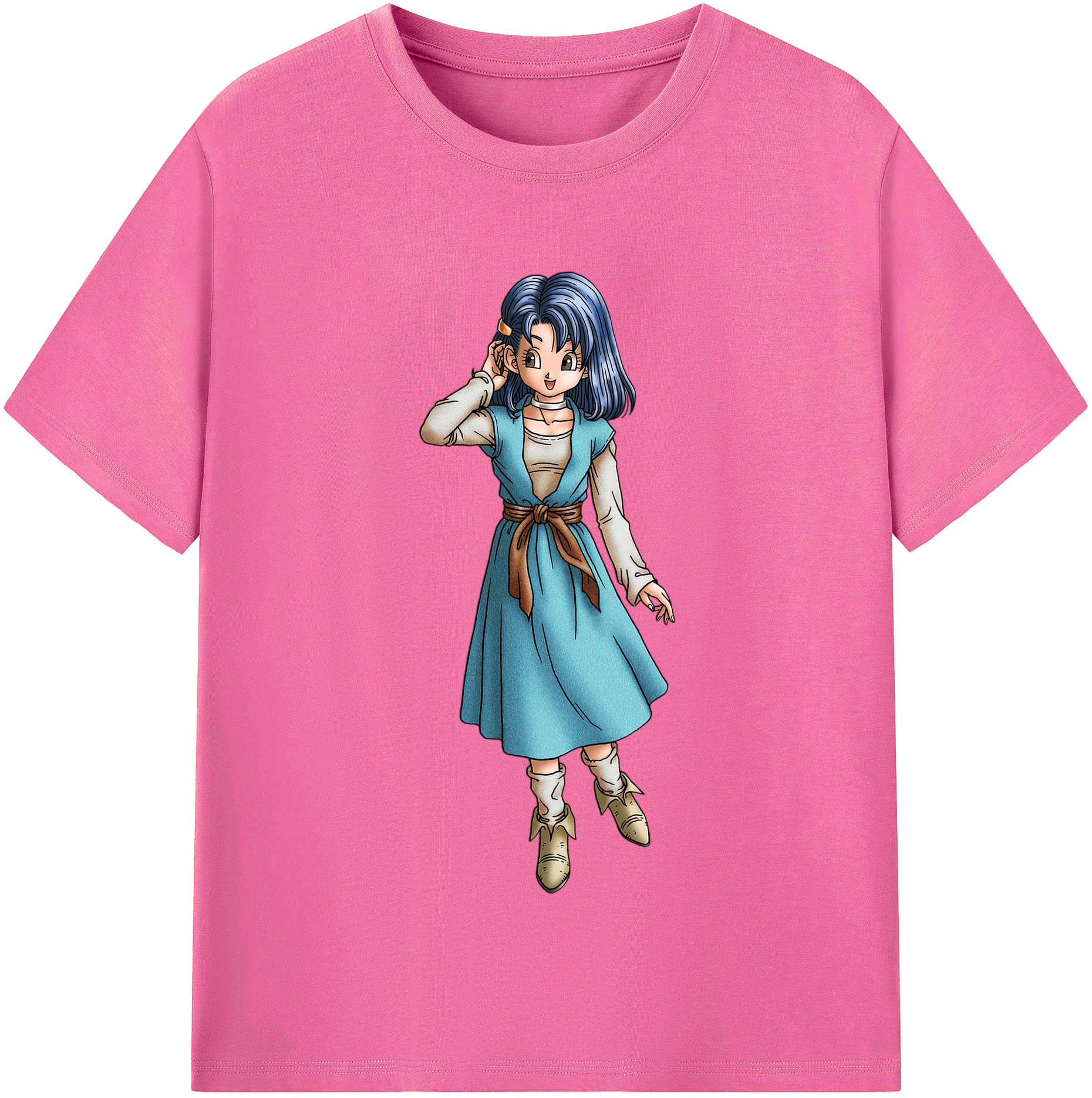 （画像用） ドラゴンクエスト Doragon Kuesuto Dragon Quest レディースカジュアルプリントTシャツ（綿100％）